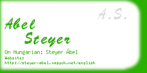 abel steyer business card