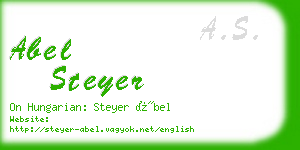 abel steyer business card